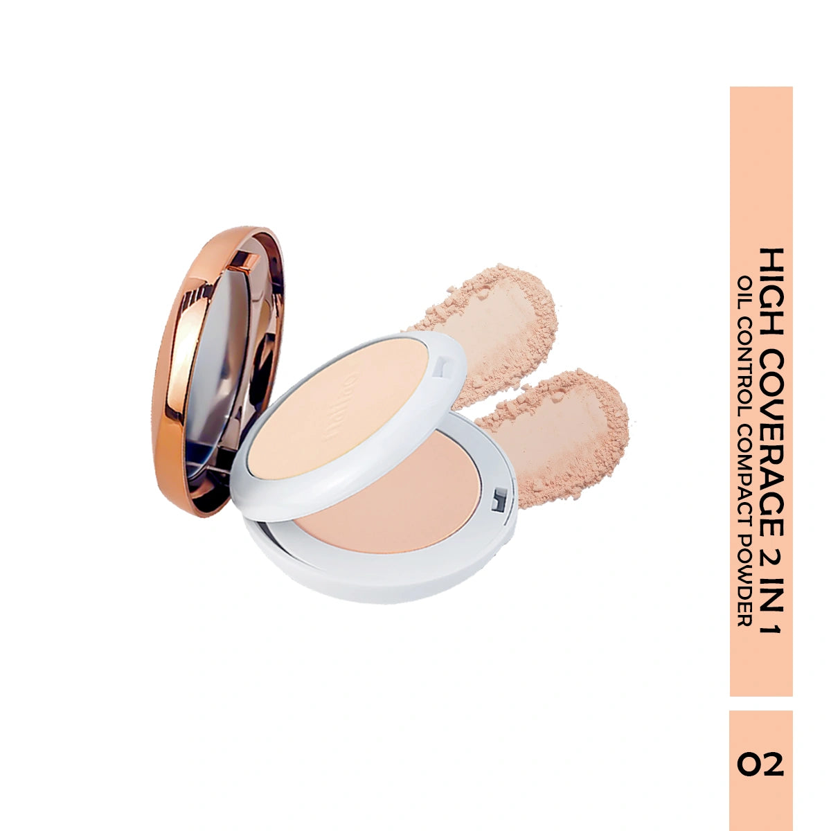 Maliao High Coverage 2-in-1 Oil-Control Compact Powder